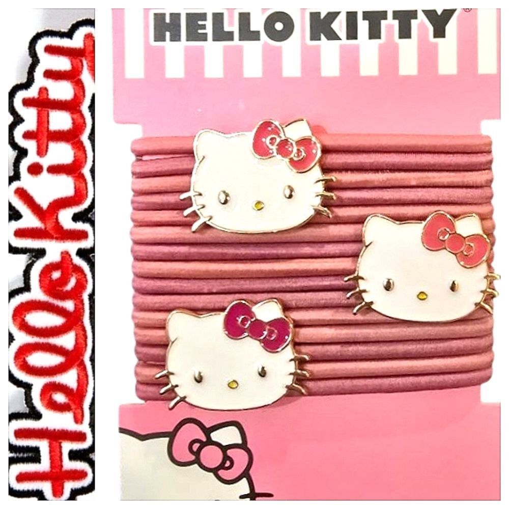 Hello Kitty Logo-Shaped Slim Hair Ties